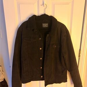 Primark Black Jacket with Sherpa Collar